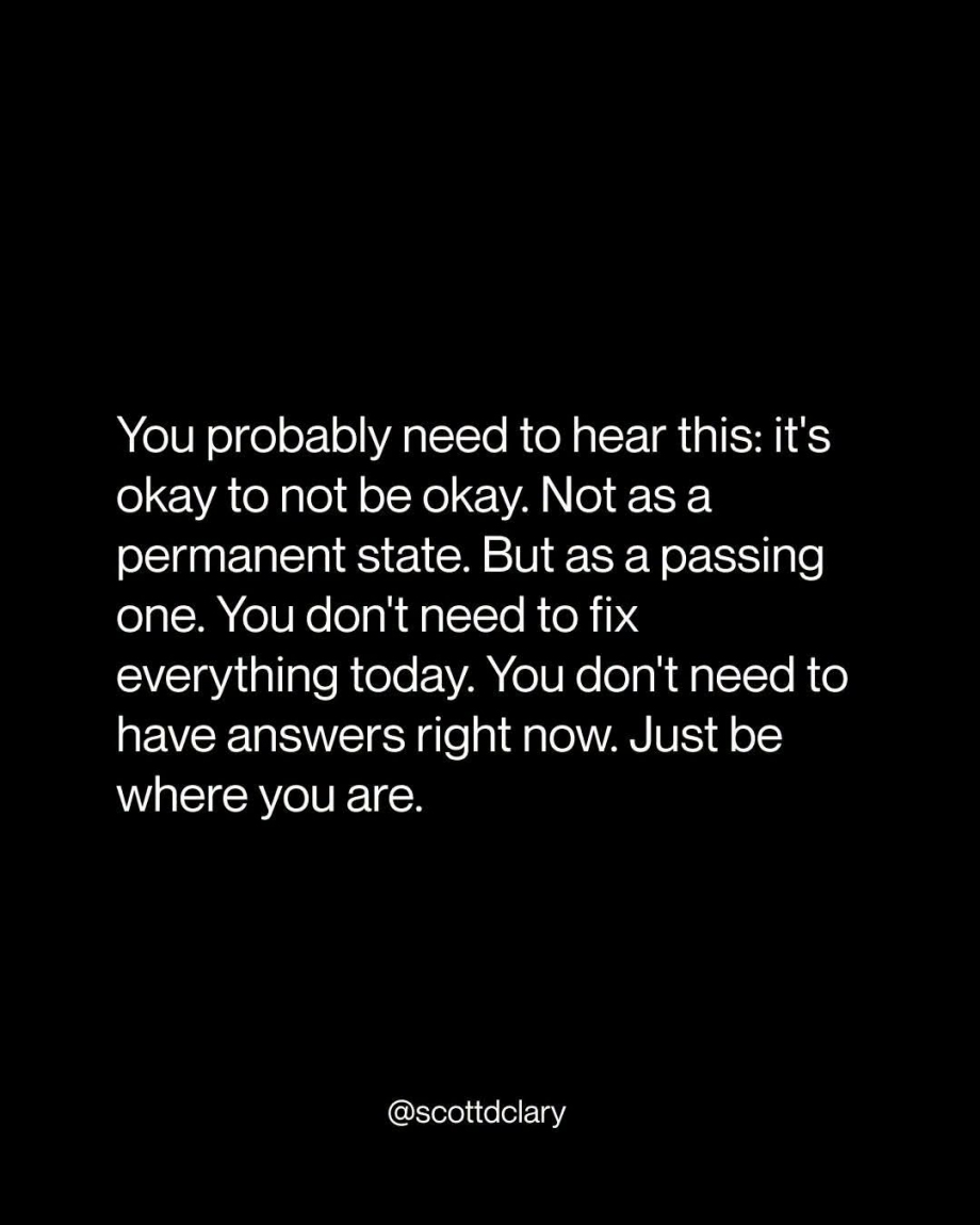 Scott D Clary quote not being OK hope